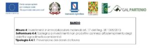 PSR CAMPANIA 2014 /2020 – GRADUATORIA PROVVISORIA T.I. 4.4.1