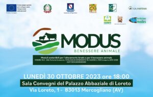 PSR CAMPANIA 2014/2020 T.I. 16.1.1 AZ. 2 – INCONTRO PROGETTO MODUS – 30 OTTOBRE 2023 MERCOGLIANO ORE 18:00