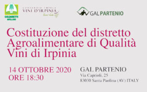 Costituzione del distretto Agroalimentare di Qualità Vini di Irpinia