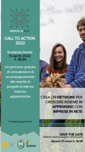 IMPRESE IN RETE – LABORATORI PER LA CREAZIONE DI RETI TRA IMPRESE APPENNINICHE –  CALL TO ACTION