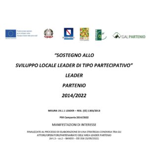 MISURA 19 TIPOLOGIA 19.1.1 SOSTEGNO PREPARATORIO – SCHEDA MANIFESTAZIONE INTERESSE