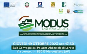 PSR CAMPANIA 2014/2020 T.I. 16.1.1 AZ. 2 – PRESENTAZIONE PROGETTO MODUS – 19 OTTOBRE 2023 MERCOGLIANO ORE 17:30