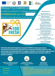II° GIORNATA DIMOSTRATIVA- PROGETTO FORFRESH T.I. 16.1.1 AZ 2 – 24 GENNAIO 2024 ORE 11:00 – AVELLINO CIRCOLO DELLA STAMPA C.SO VITTORIO EMALUELE II,6