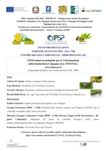 PSR CAMPANIA 2014/2020 – T.I. 16.1.1 AZ. 2 – PROGETTO INNOVAC – INCONTRO DIVULGATIVO – MARTEDI’ 20 GIUGNO 2023 ORE 17:00 – CENTRO SOCIALE CAMPANELLO A MERCOGLIANO